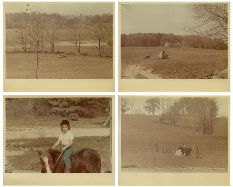 Photo Album of the Kennedy Family, With 16 Photos of Their Last Trip to Atoka, Virginia in November 1963 -- Housed in White House Photographer Cecil Stoughton's Personal Red Leather Binder